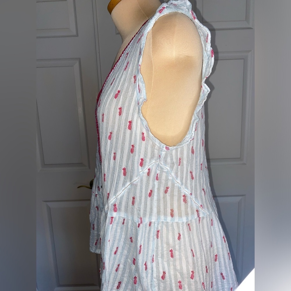 Hatley Women’s Striped Pineapple Print Tank Top XL, Organic Cotton - Picture 2 of 8